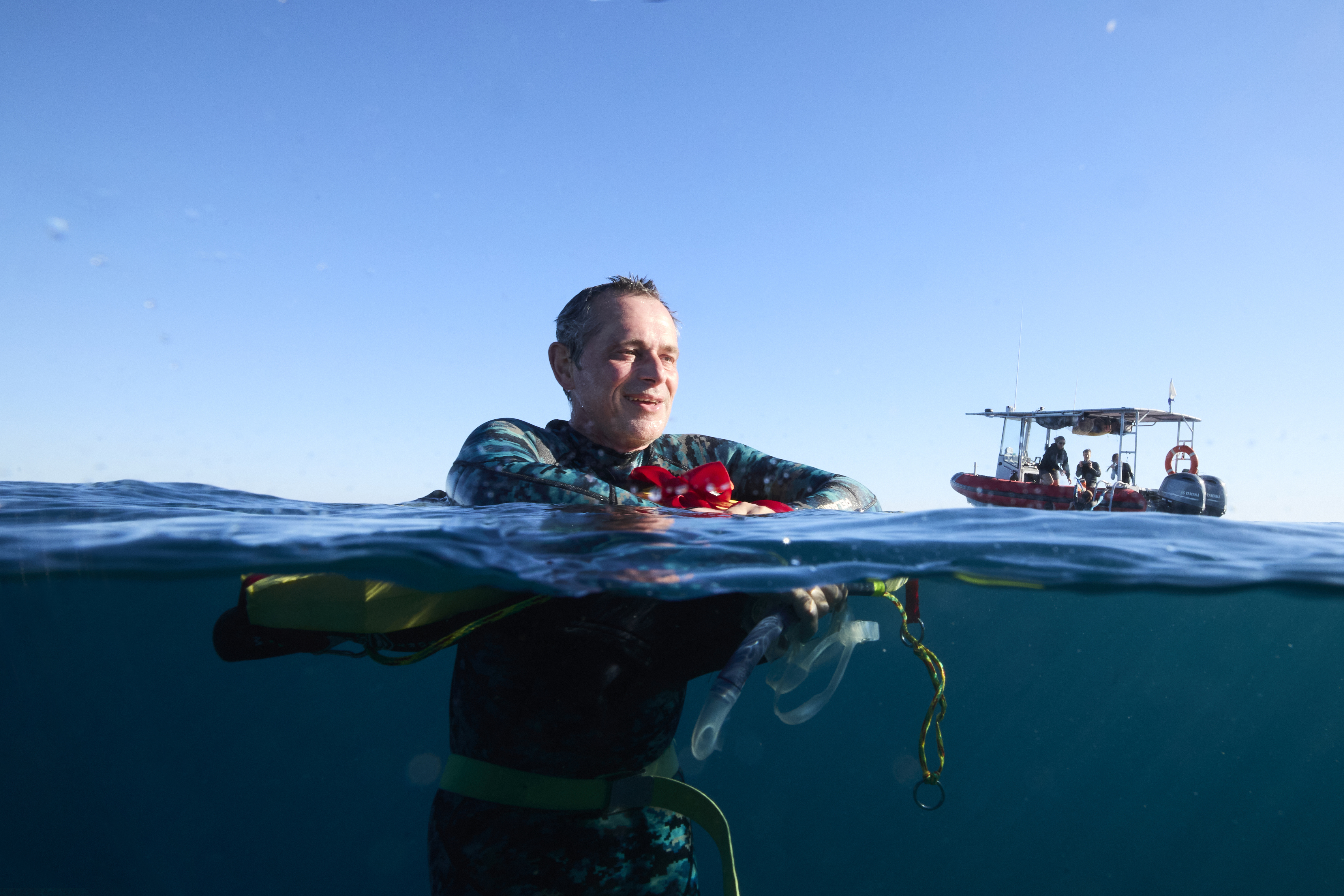 Alex Sen Gupta snorkeling at Heron Island